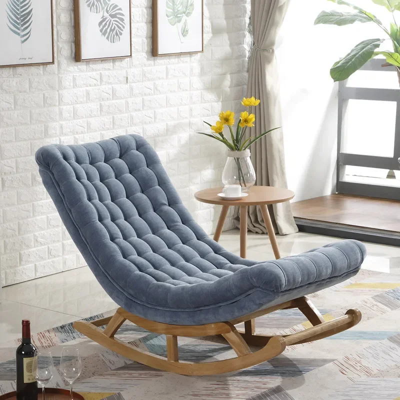 

Бархатное кресло-качалка в скандинавском стиле с эластичной спинкой, кресло-качалка для медитации, эргономичное кресло-качалка, домашняя мебель