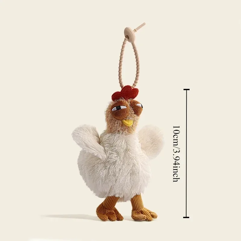 Fluffy Plush Chicken Crossbody Purse - Cute Kawaii Hen Shoulder Bag For Women & Girls, Zippered Compartment, Adjustable Strap, Novelty Animal Bag - View #10