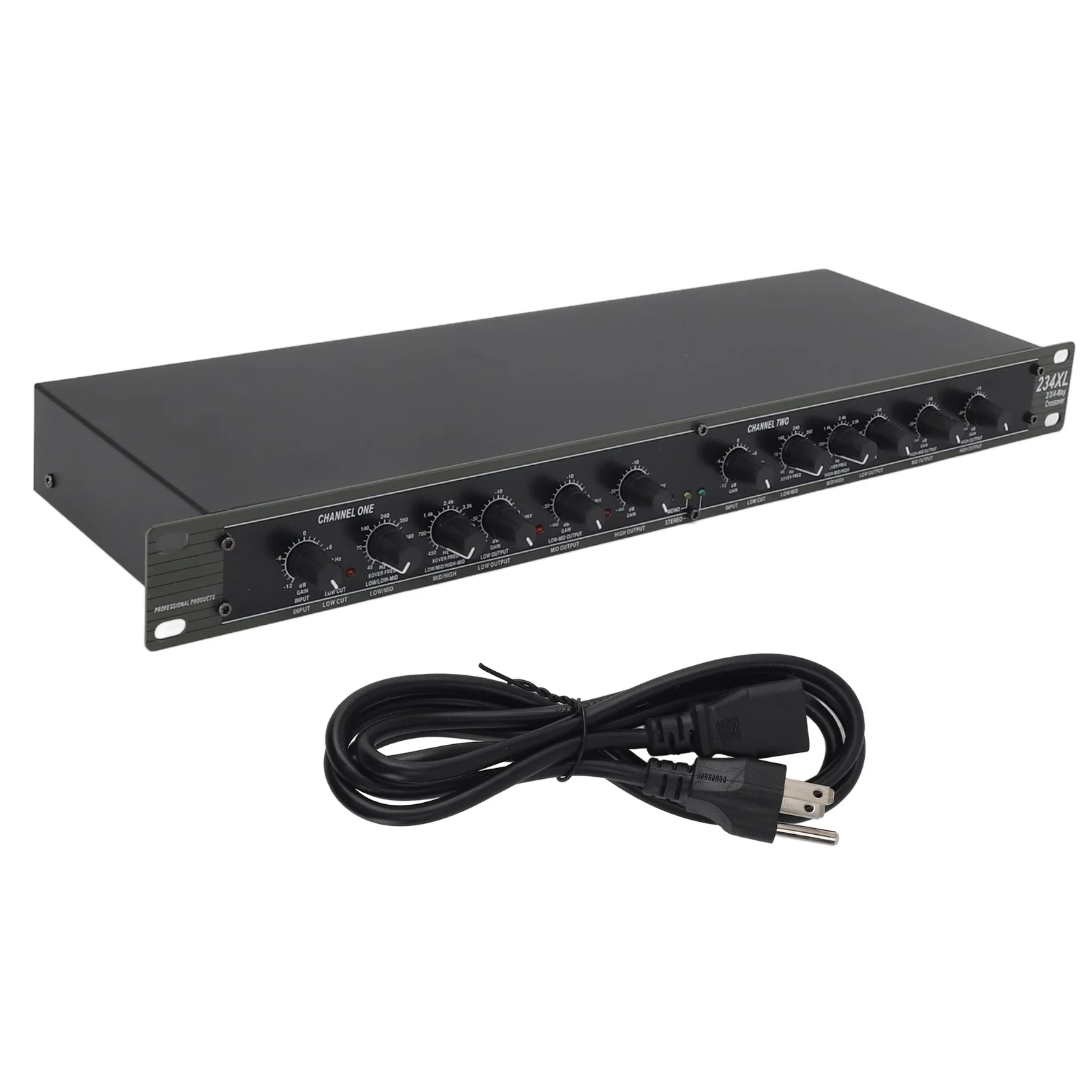 Audio Crossover 234XL Crossover Professional Stereo 2/3 Way Mono 4 Way Crossover for Outdoor Stage Performance US Plug 110V Mono 4