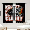 No Pain No Glory" Fitness Curtains - Motivational Gym Design, Perfect for Home Gyms & Bedrooms, Sporty 6