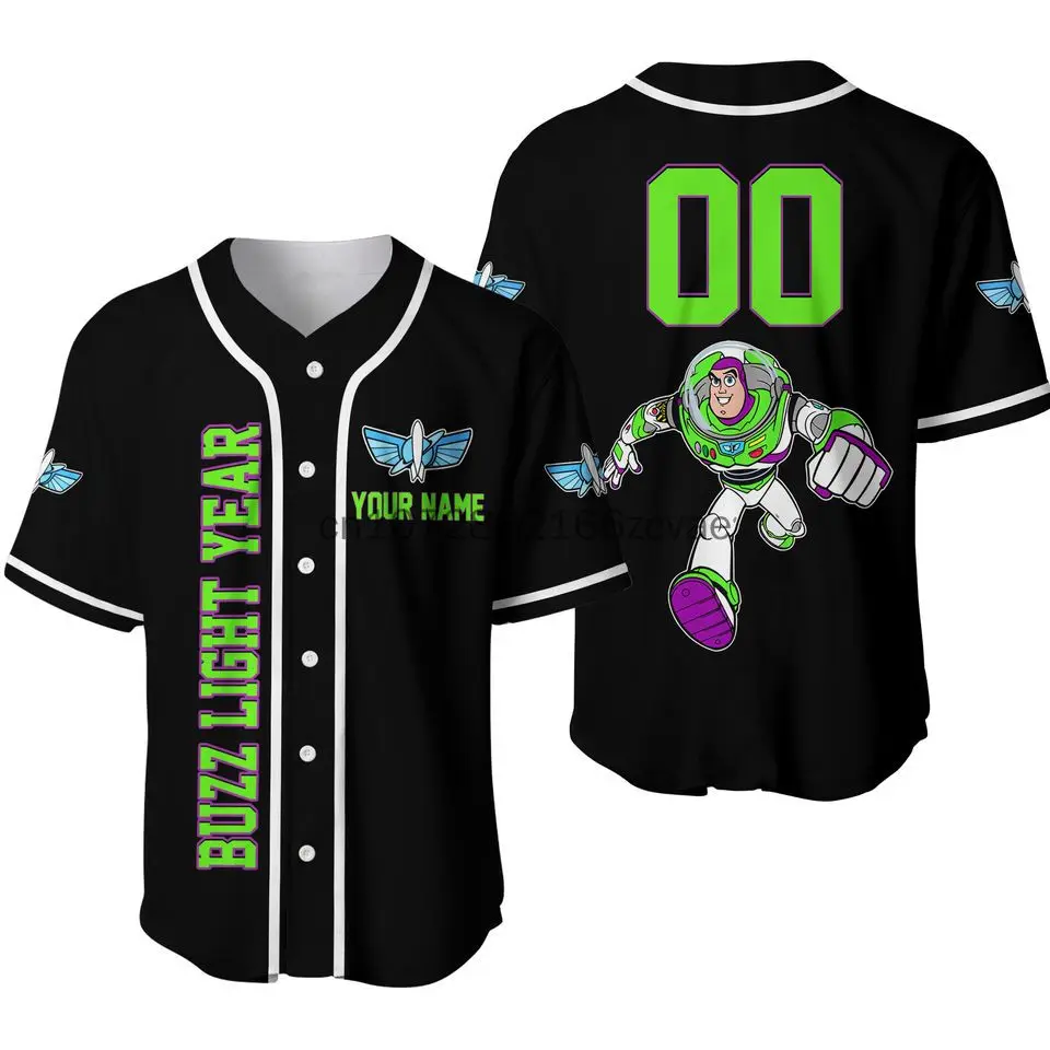 

2024 New Buzz Lightyear Baseball Jersey Streetwear Fashion Summer Custom Name Men's And Women's Short Sleeved Baseball shirt