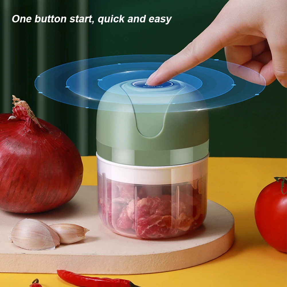 100ML Food Processor Blender Portable Electric Garlic Mincer