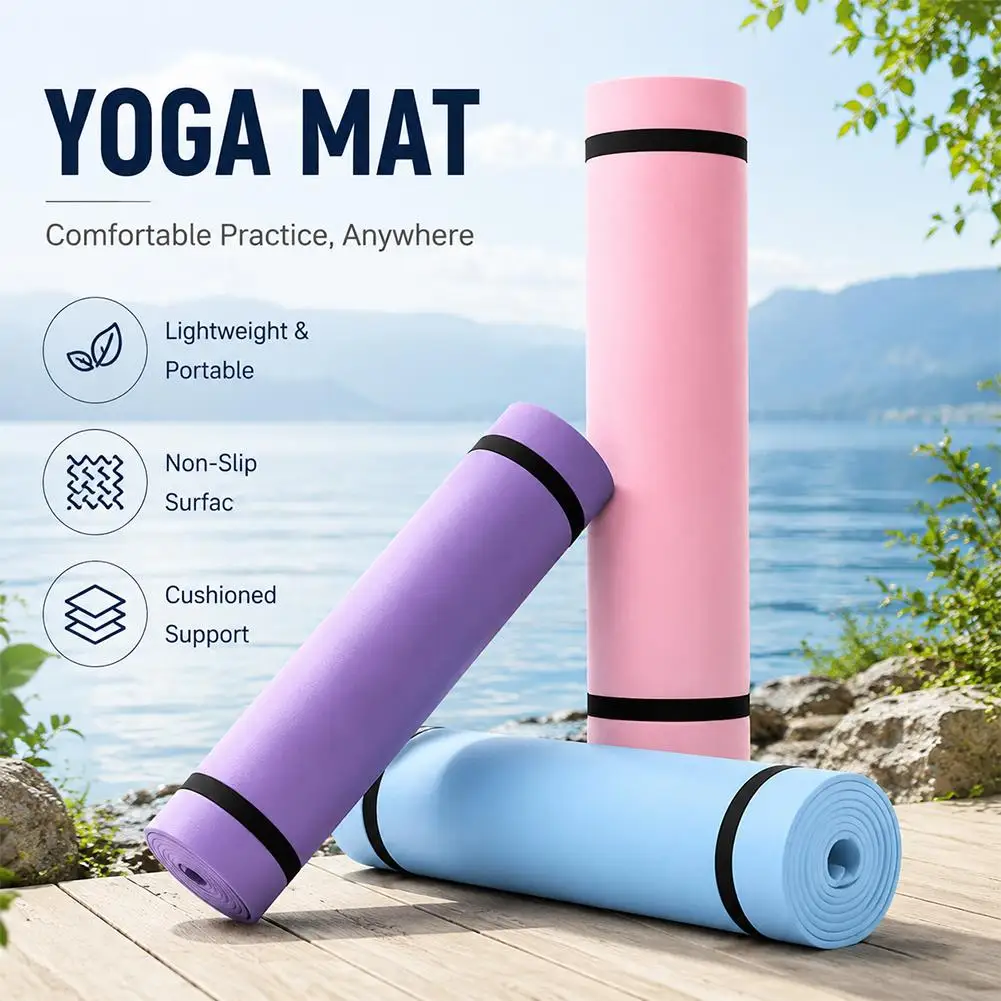 Premium Non-Slip Thick Yoga & Fitness Mat for Enhanced Stability and Comfort