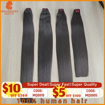 20A Super Double Drawn Virgin Straight Weaving Bundles Raw Human Hair Vietnamese Unprocessed Hair Extensions Millionaire Quee 1