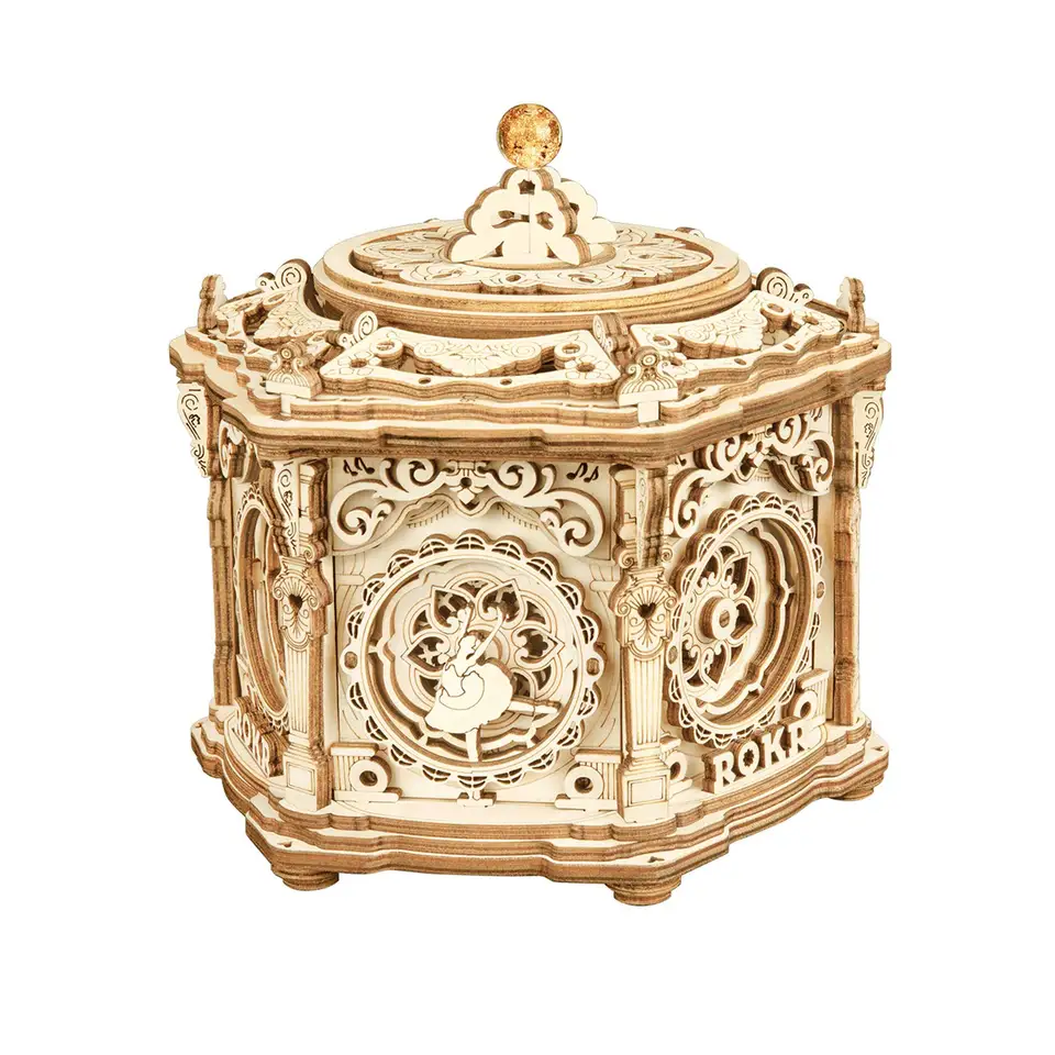 REUGE メカニカルミュージックボックス 花のインレイ S760aae0f925a4c4c90143172ec9d9