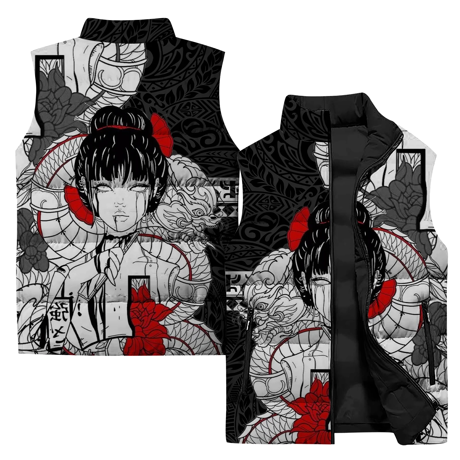 thumbnail image 1 of Chaqueta deportiva de invierno para hombre, nueva chaqueta sin mangas con estampado de tigre, chaleco deportivo para hombre, ropa informal de moda para hombre, 1 of 5