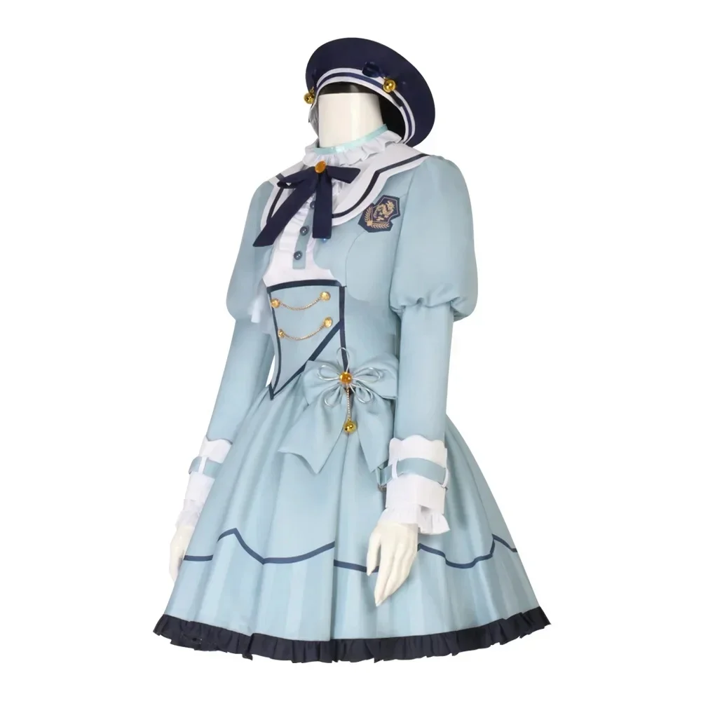 VTuber: Hololive Amamiya Kokoro | Blue Uniform Cosplay Costume 24 Hololive Amamiya Kokoro School Uniform Cosplay Costume for Women (Unofficial)