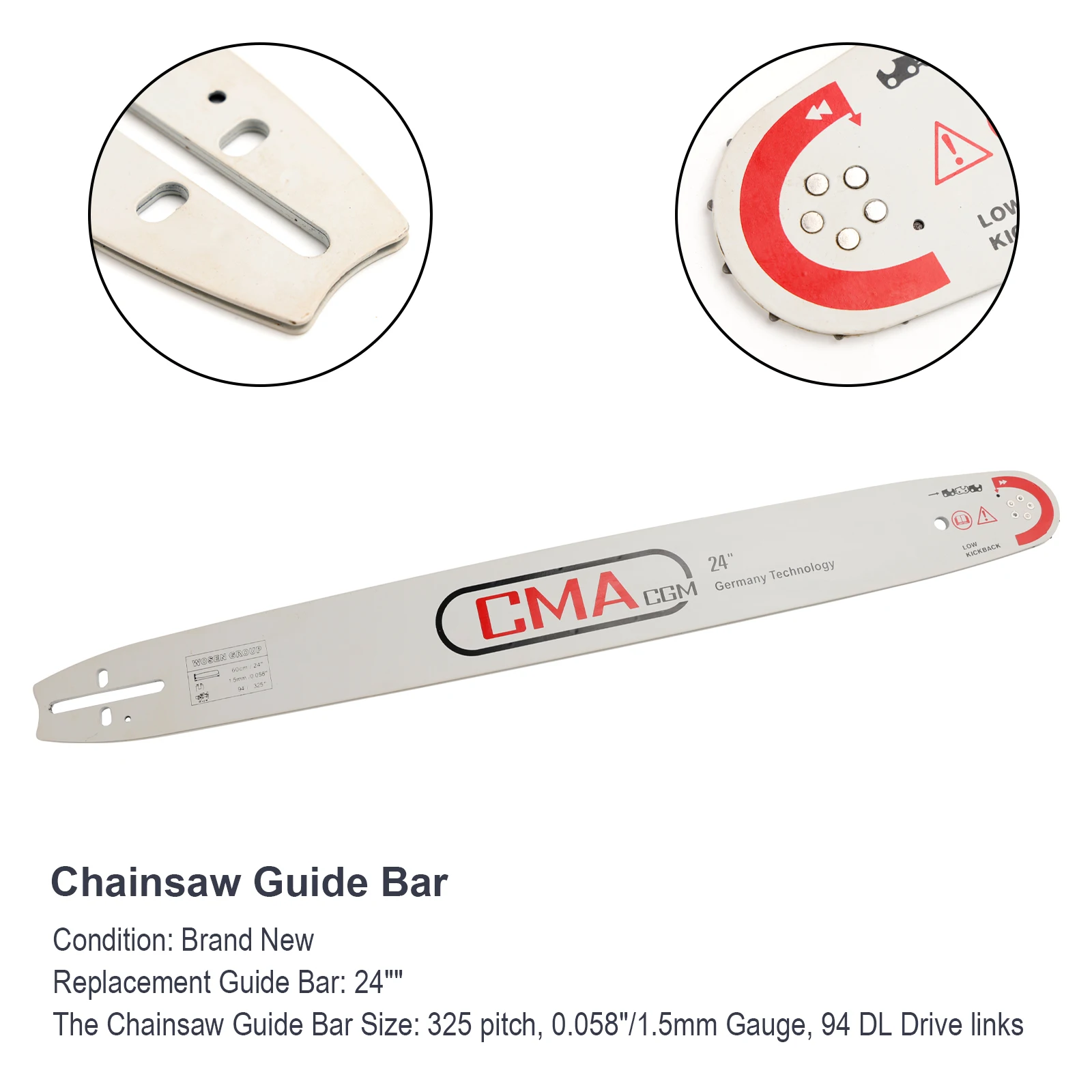 22 Inch Chainsaw Guide Bar Chain .325 Pitch .058 Gauge 86dl 22