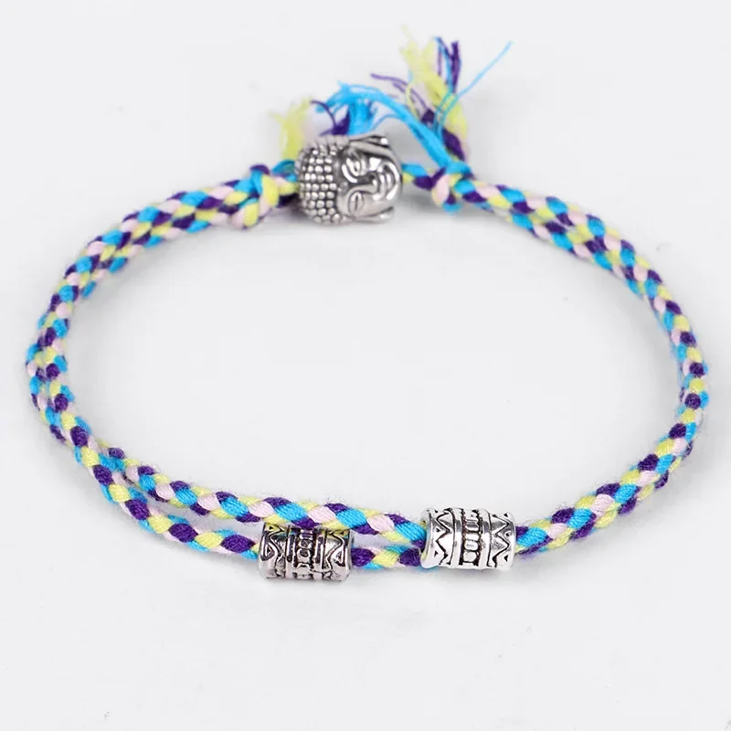 Tibetan Buddhist Lucky Woven Amulet Tibet Cord Bracelets Bangles for Women Men Handmade Rope Buddha Bracelet bracelet jewelry