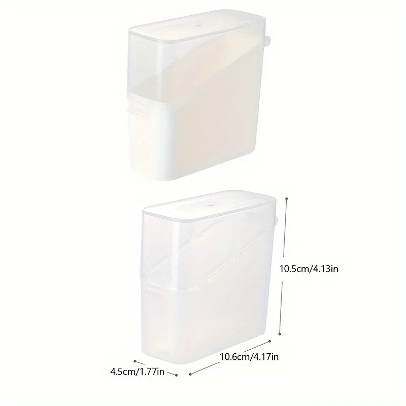 1pc/2pcs cheese slice storage box, butter storage refrigerator fresh-keeping box, coffee and tea bag desktop organizer box 6