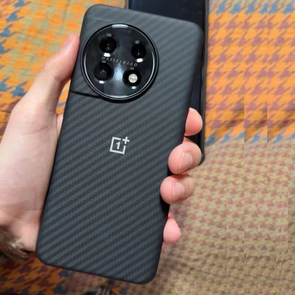 Original Oneplus 11 Case Carbon Sandstone Black Bumper Karbon Protective Cover Case For One Plus 11 5G Smart Phone OPO