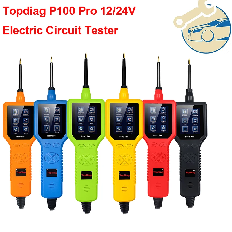 

Тестер электрической цепи Topdiag P100, измеритель цепи автомобиля, 12 В, 24 В