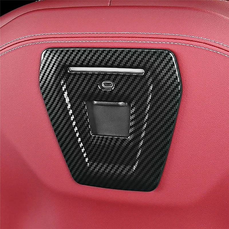AMEXIAOXU 자동차 시트 백 핸들 패널 장식 커버 트림 BMW 5 시리즈 I5 G60 2024 인테리어 액세서리