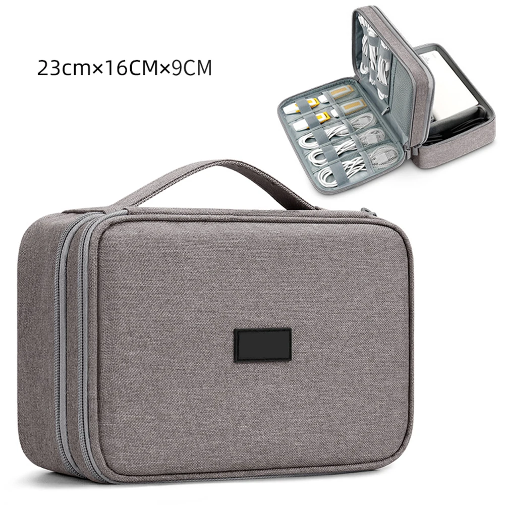 

Optimized Layout Travel Organizer Bag with Efficient Compartments Secure Storage Case for Essential Accessories