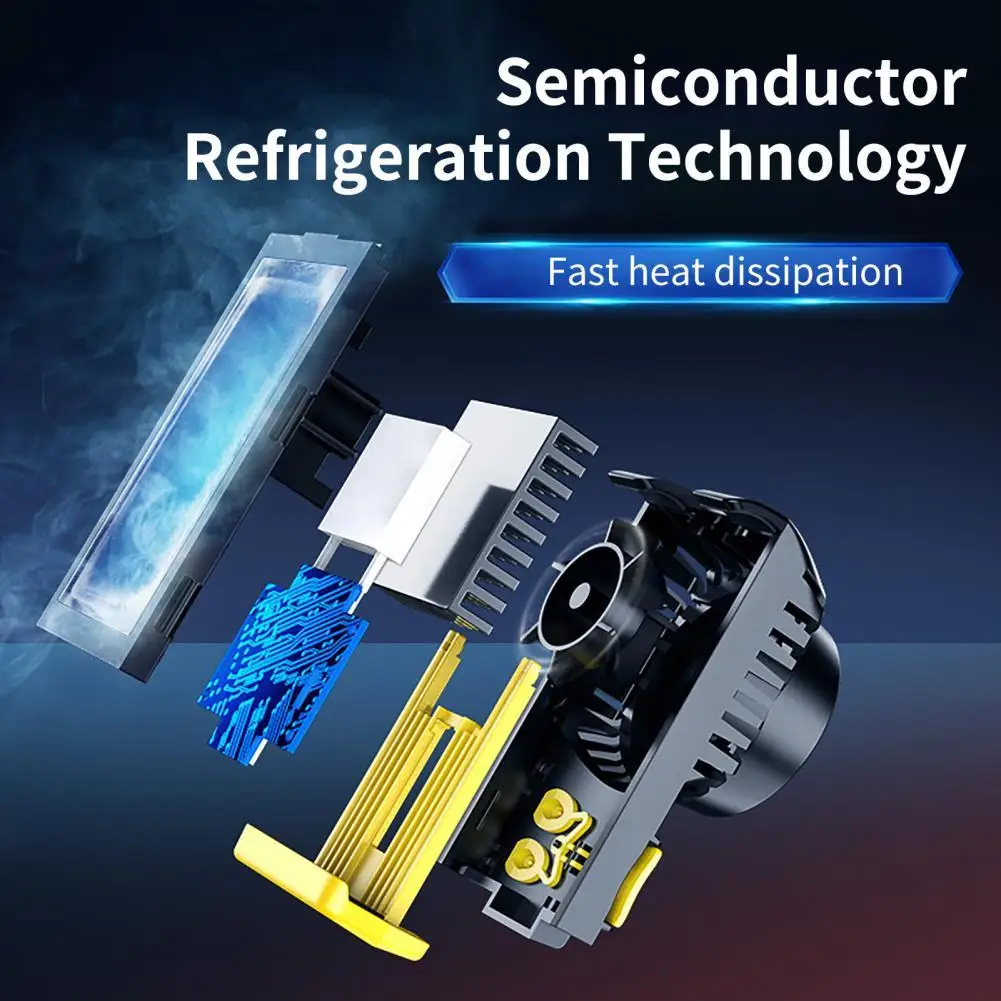 JS37 Phone Cooler Low Noise Semiconductor Refrigeration Quick Cooling Mobile Phone Tablet Cooling Clip for Gaming