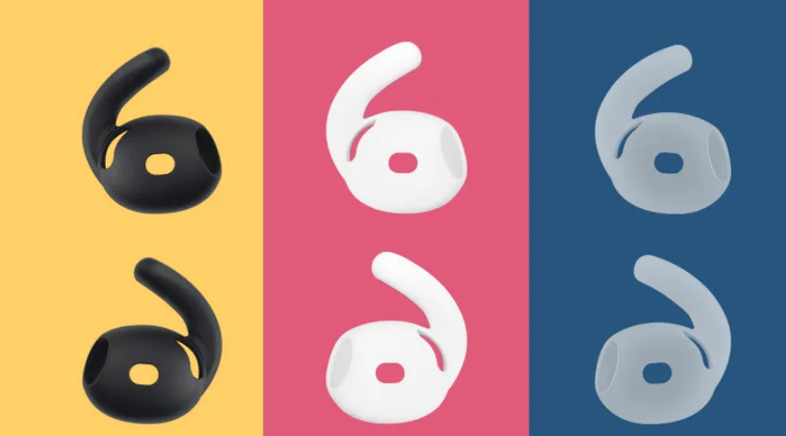Ear Hooks for AirPods 4, Ear Tips Covers Silicone Earbuds Compatible with AirPods 4th Generation,Anti Slip Ear Gels 2 Pairs