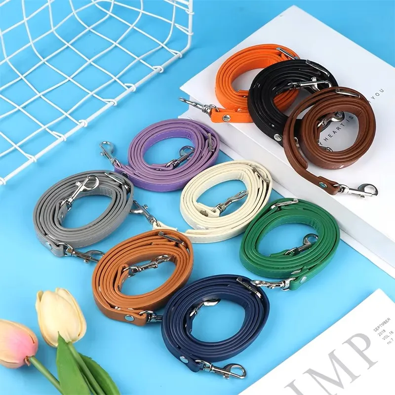 120cm Bag Strap PU Leather Shoulder Bag Strap Handles DIY Replacement Purse Handle Silver Buckle for Handbag Belts