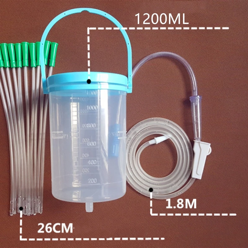 1pc 1200ml Bidet Household Enema Bowel Barrel Enema Bag Device Gesen