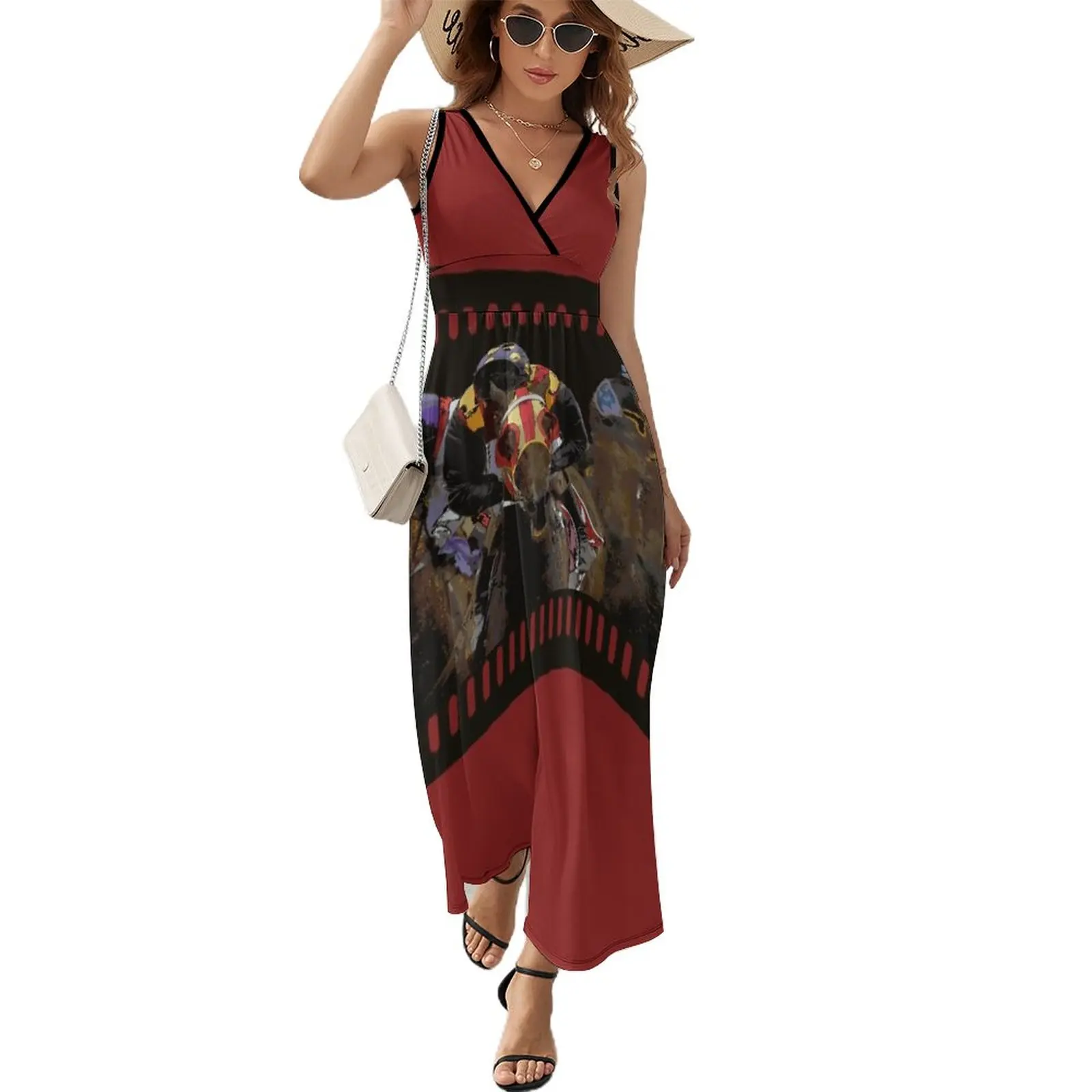 

Horse Racing on a Film Strip Sleeveless Dress party dresses women summer dress for women 2024
