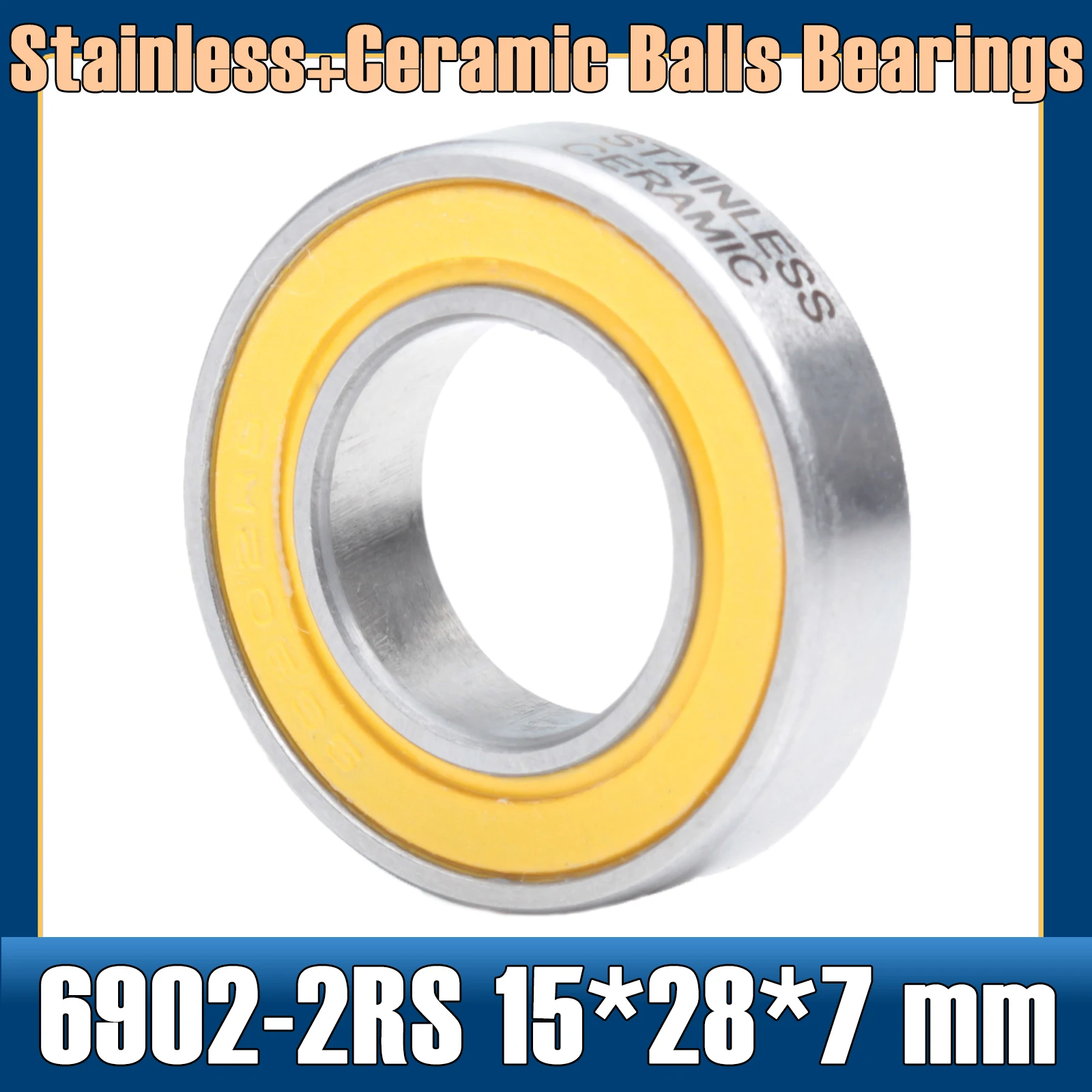 15267 2rs stainless bearing 15 26 7 mm 1 pc abec 5 smr15267 rs bicycle hub front rear hubs wheel ceramic balls bearings 6902-2RS Stainless Bearing 15*28*7 mm ( 1 PC ) ABEC-5 6902 RS Bicycle Hub Front Rear Hubs Wheel 15 28 7 Ceramic Balls Bearings