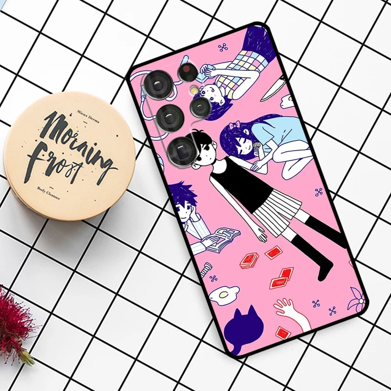 OMORI Pattern Phone Case For Samsung Galaxy S 9 10 20 21 22 Plus,  Hikkikomori