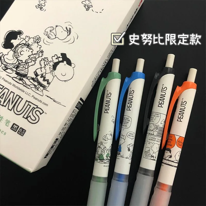 Ручка со встроенным прессом серии Snoopy черная ручка для подписи ограниченные