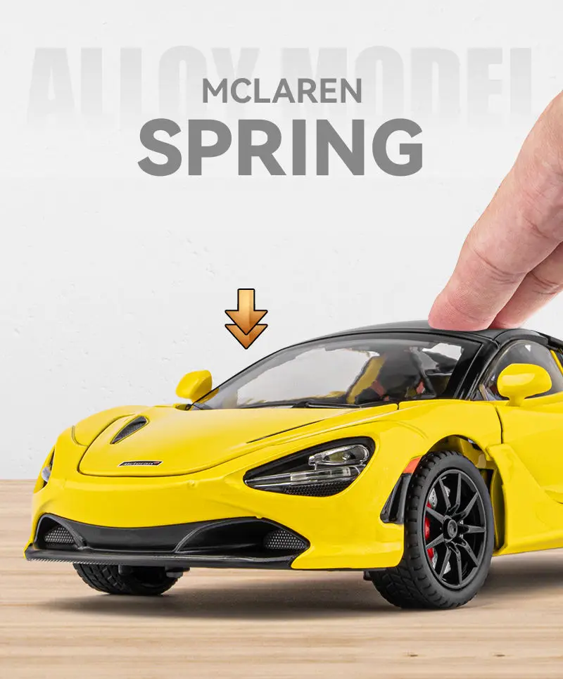 洋書 MCLAREN RACING SPORTS CARS 1:24 McLaren 720S Alloy Racing Car Model Diecast Metal