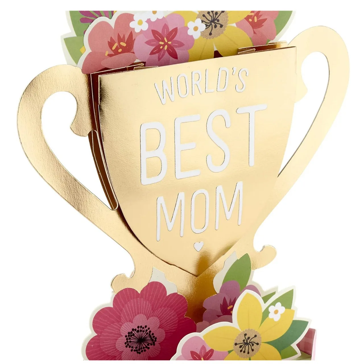 3D Gold Plated Flower Cards, Mother's Day Love Cards, Cross border Trophy and Birthday Gifts for Mothers With Envelope