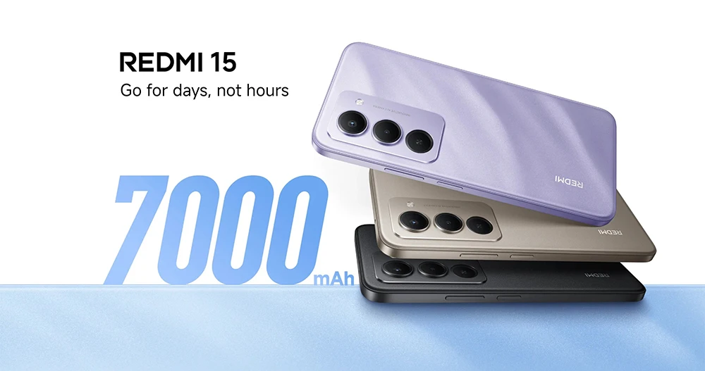 Smartphone Redmi 15 4G 8 Go/256 Go Puissant Snapdragon ® 685 AI Double Caméra 6,9" FHD 7000mAh Xiaomi Super Batterie 33W. Livraison Gratuite. S760c089e75b84c72a5658753f8918e913