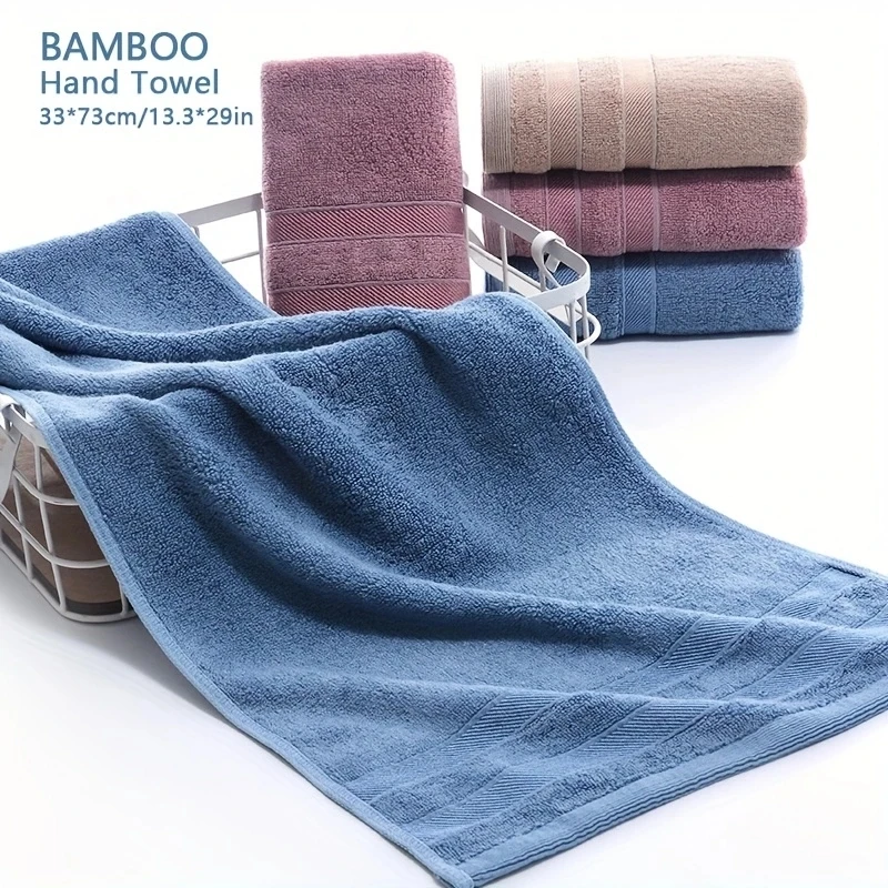Natural Luxury Bamboo Cotton Hand Towel - Sustainable, Hypoallergenic, Super Soft & Highly Absorbent