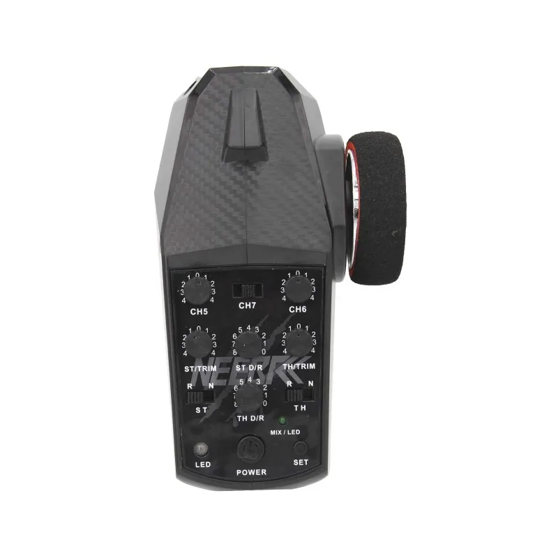 NEEBRC 7CH 2.4Ghz Radio System Transmitter with 6 Pin Light Plug Receiver 7 Channel Remote Control for MN168 MN99S MN82 MN Car