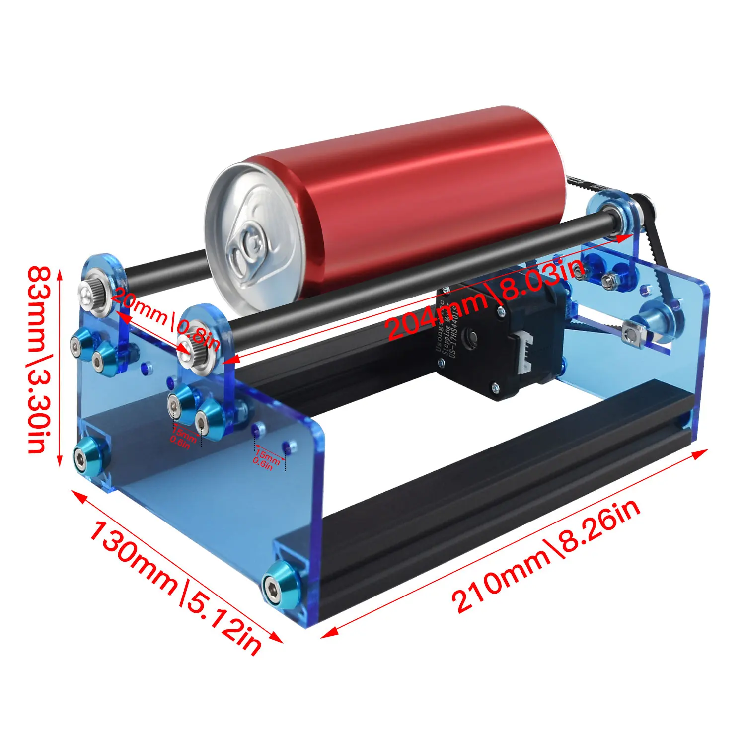 Máquina de Gravura do Laser do Cnc da Impressora 3d Y-eixo Módulo de Gravura do Rolo Rotativo com Motor para Gravar Latas de Objetos Cilíndricos - Imagem 4
