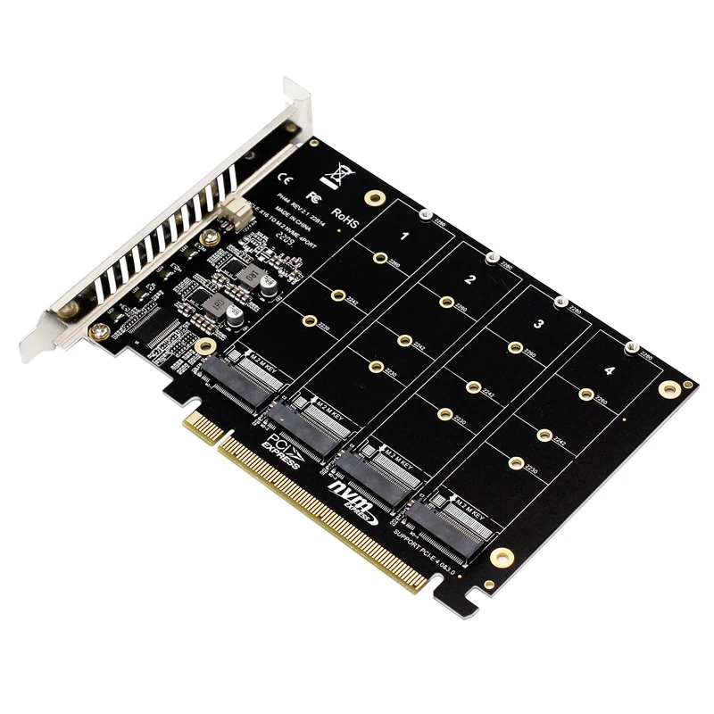 4ポート NVMe拡張カード 分岐不要 SU-EM5204(A2) 4ポート NVMe拡張カード 分岐不要 SU-EM5204(A2) 4ポート NVMe