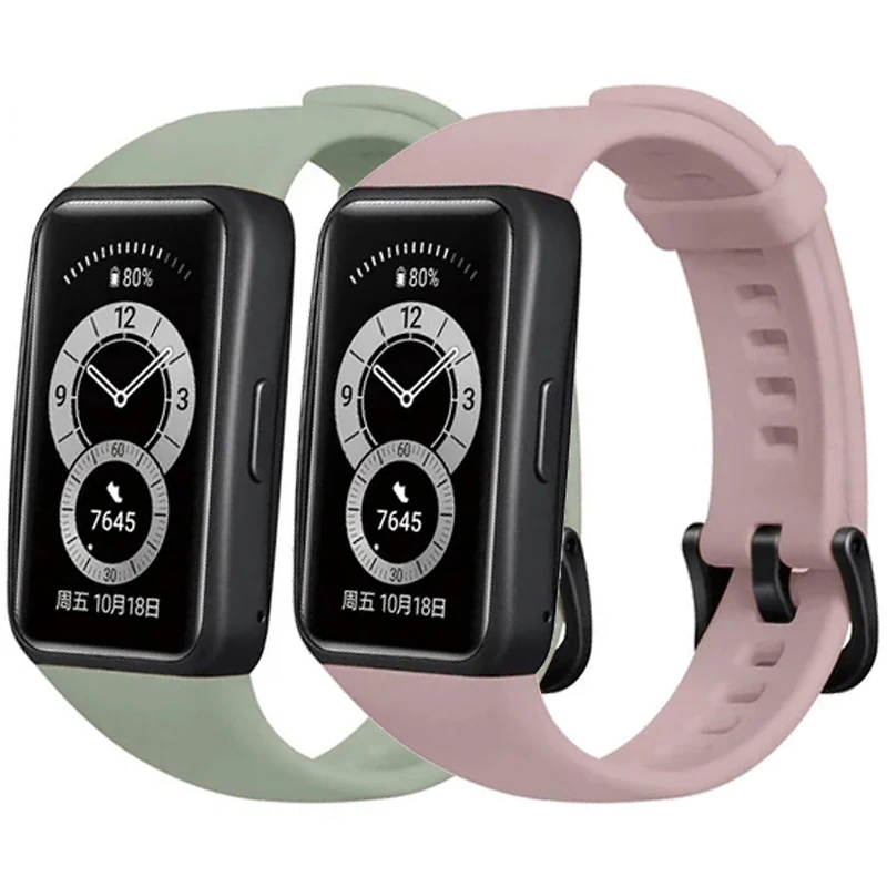 Silikon Strap Für Huawei Band 6/6 Pro Strap Smart Uhr Einstellbare Armband Ersatz Correa Armband Honor Band 6 Strap