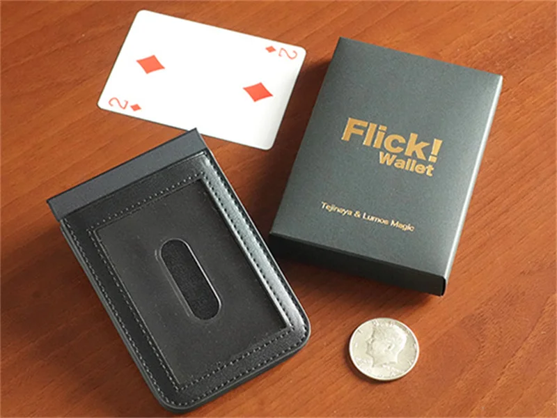 Flick! Portafoglio di Tejinaya & Lumos Magic Tricks Card appare Vanish Magia Wallet Close Up Street Illusion Gimmicks Mentalism Prop