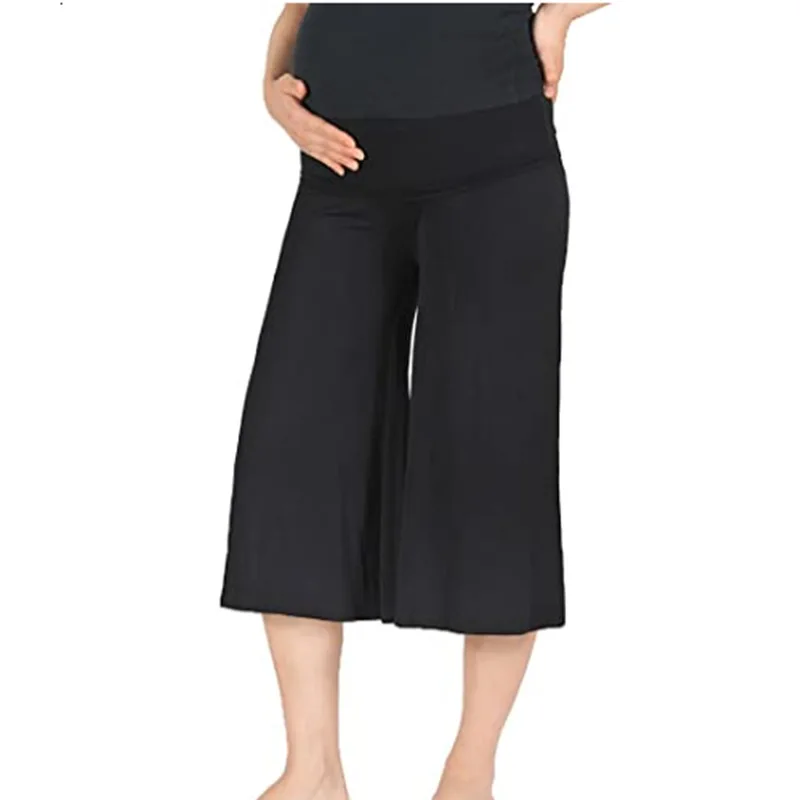 цена Summer Pregnant Women's Pants New European and American Pregnant Women's Pants Solid Color Fashion Pregnant Women's Capris Preg