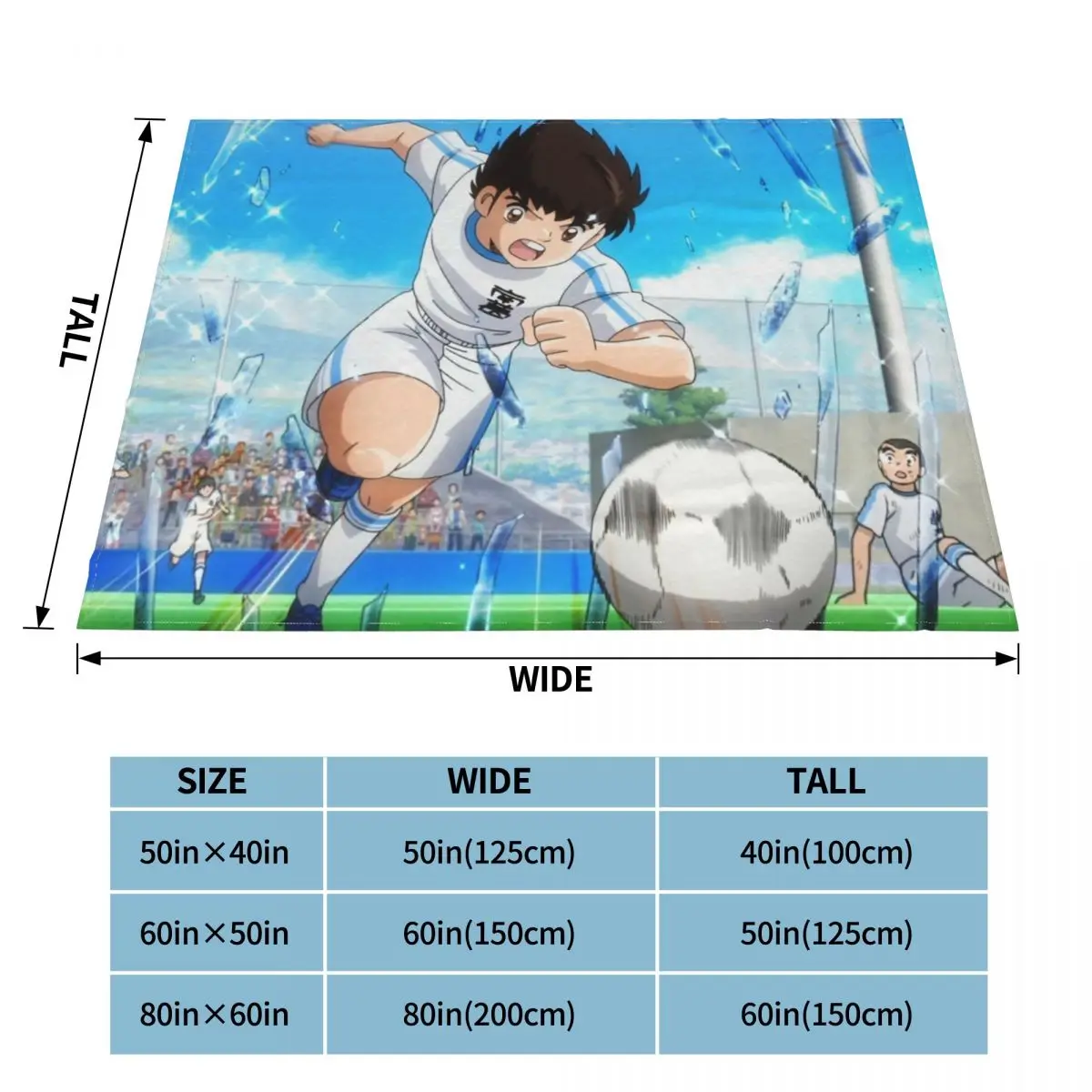 Captain Tsubasa Anime Blanket Cover cartoon football player Flannel Throw Blanket Bed Sofa Personalised Ultra-Soft Bedspreads