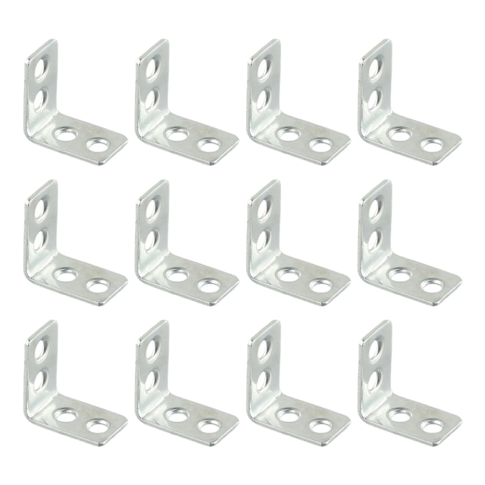 

12 PCS L-Shape Angle Brackets Furniture Cabinet Corner Braces Drawer Shelf Joint Wall Bracket Fixing Right Angle Brace Hardware