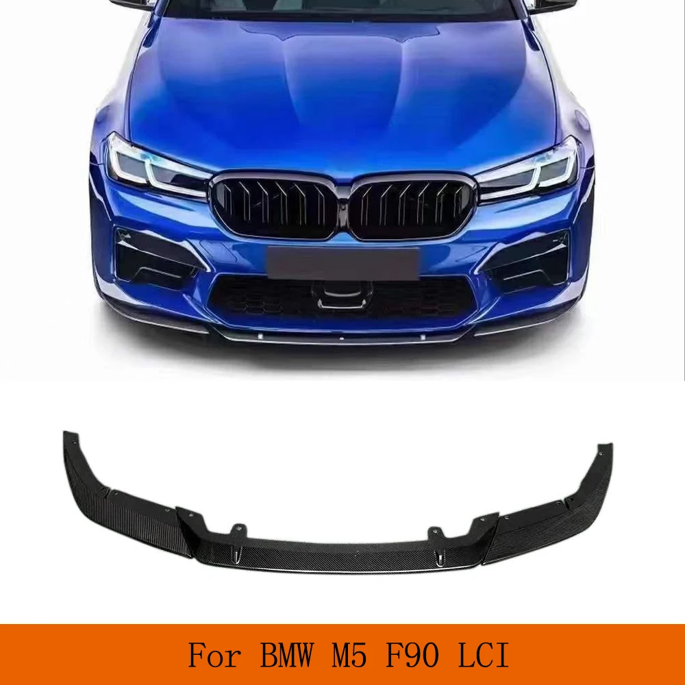 Передний бампер из углеродного волокна, спойлер, разветвители для BMW F90 M5 LCI Competition 2021- 2023, передний спойлер, разветвители, защита Бампера