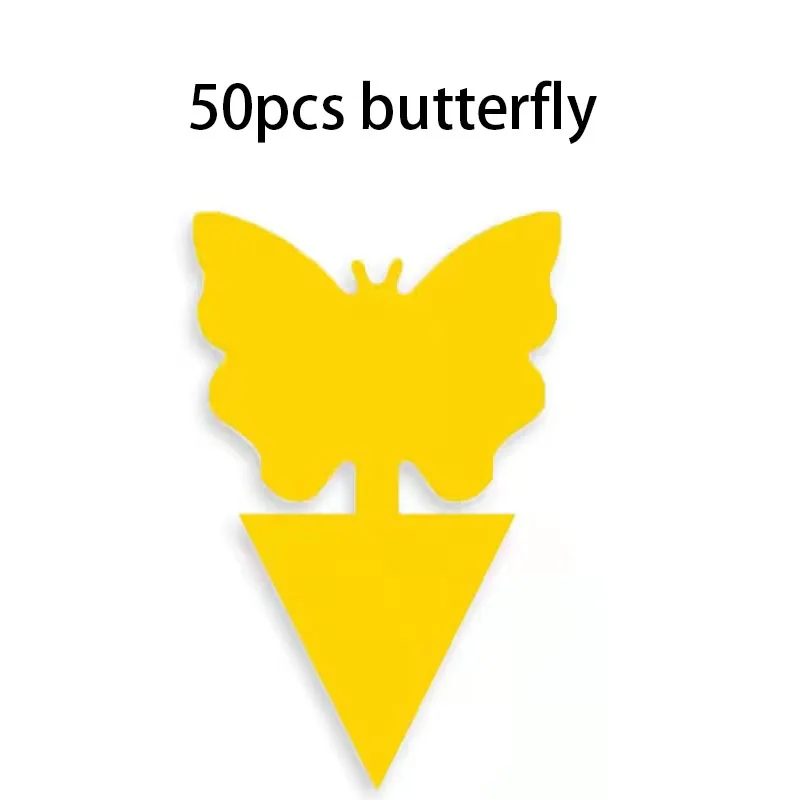 Yellow Sticky Traps for Indoor & Outdoor Use - Efficiently Capture Fruit Flies, Fungus Gnats, and Flying Insects (50 Pack)