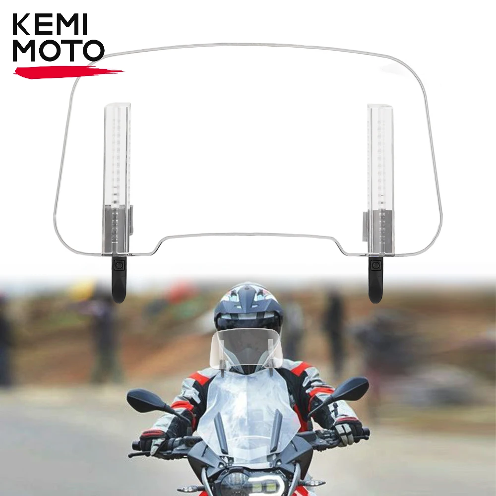 Estensione Parabrezza Moto Parabrezza Universale Per Bmw R1250Gs Per Honda Per Suzuki Aumentare Il Deflettore Del Vento Accessori