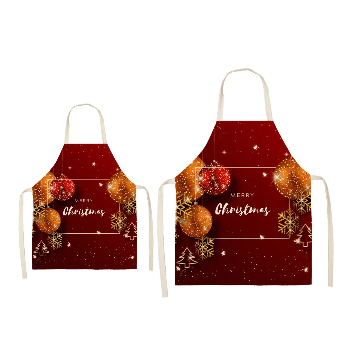 

Christmas Santa Cute Family Matching Apron Dad and Me Pinafore Kid Drawing DIY Boy Men Couple Kitchen Waterproof Baking Apron