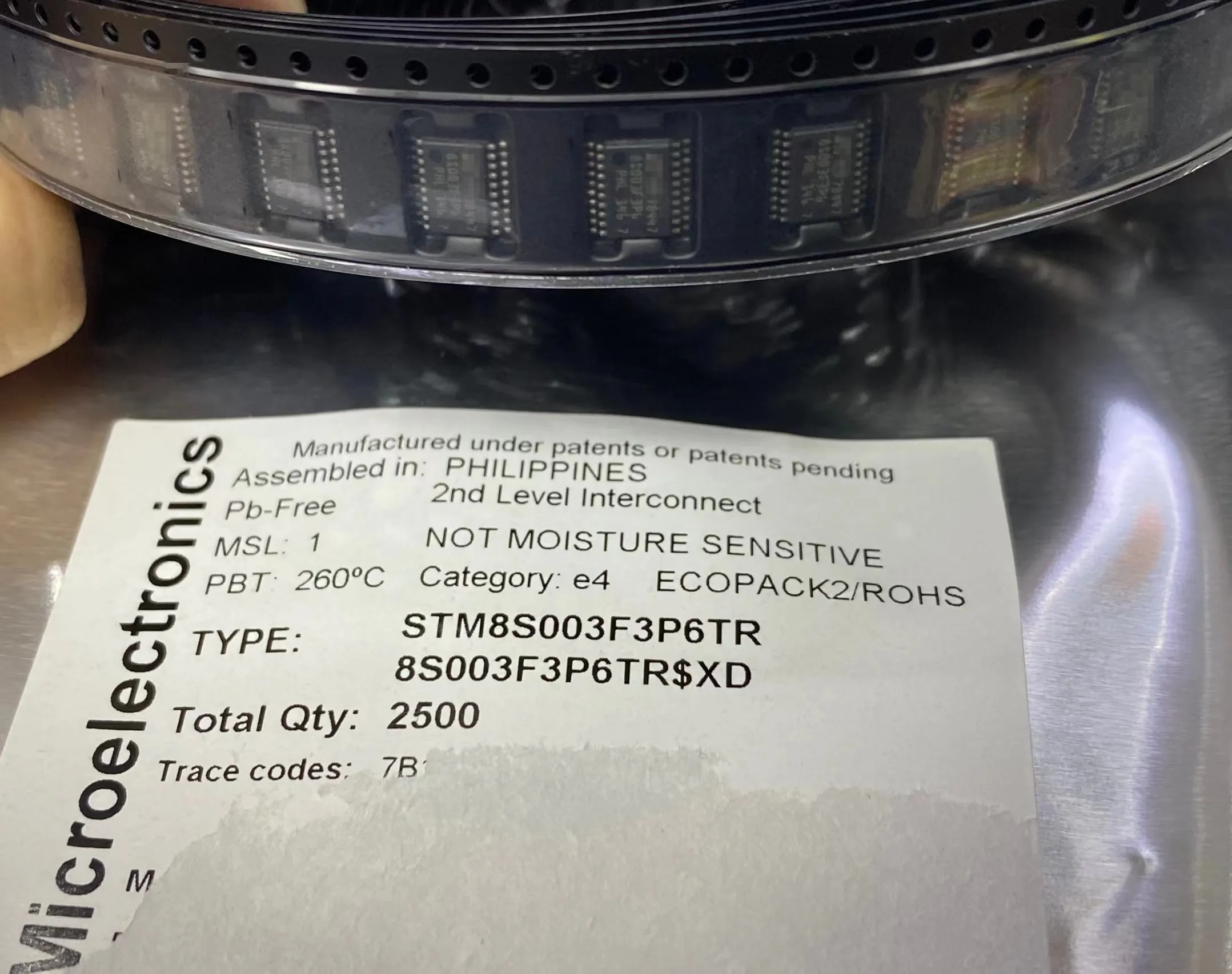

Чип STM8S003F3P6TR (1 шт.), оригинальный