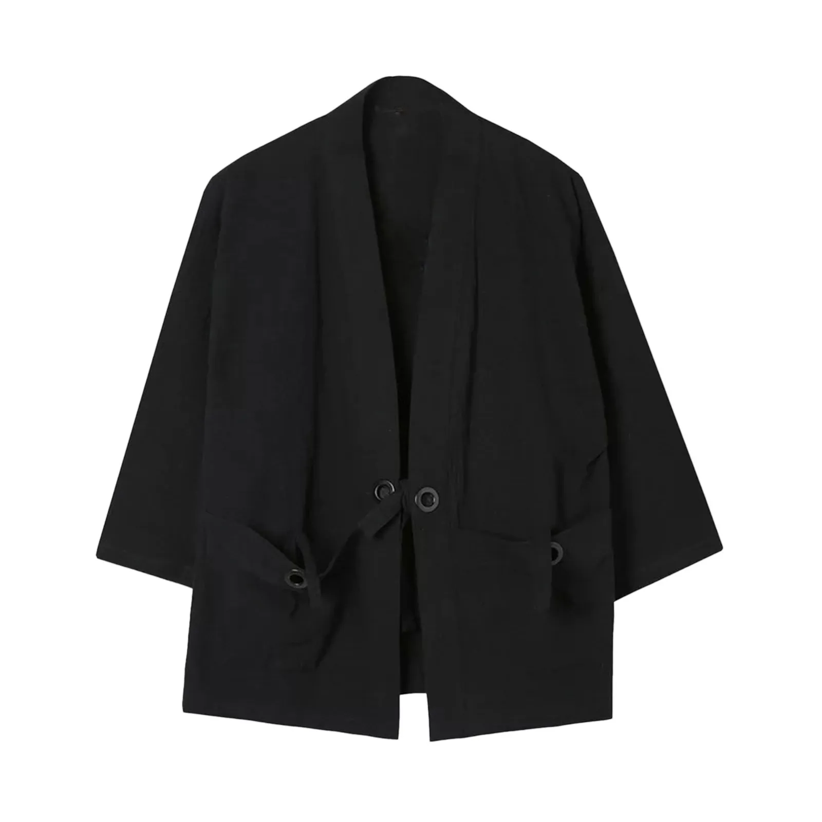 Men Women Cardigan Chinese Traditional Japanese Clothing Kimono Cardigan Solid Shirts Men Basic Samurai Costume Male Streetwear