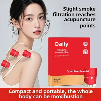 Suspending Moxibustion Tube Portable Small Hanging Smokeless Moxibustion Pot Burning Box for Body Physiotherapy Back Massage