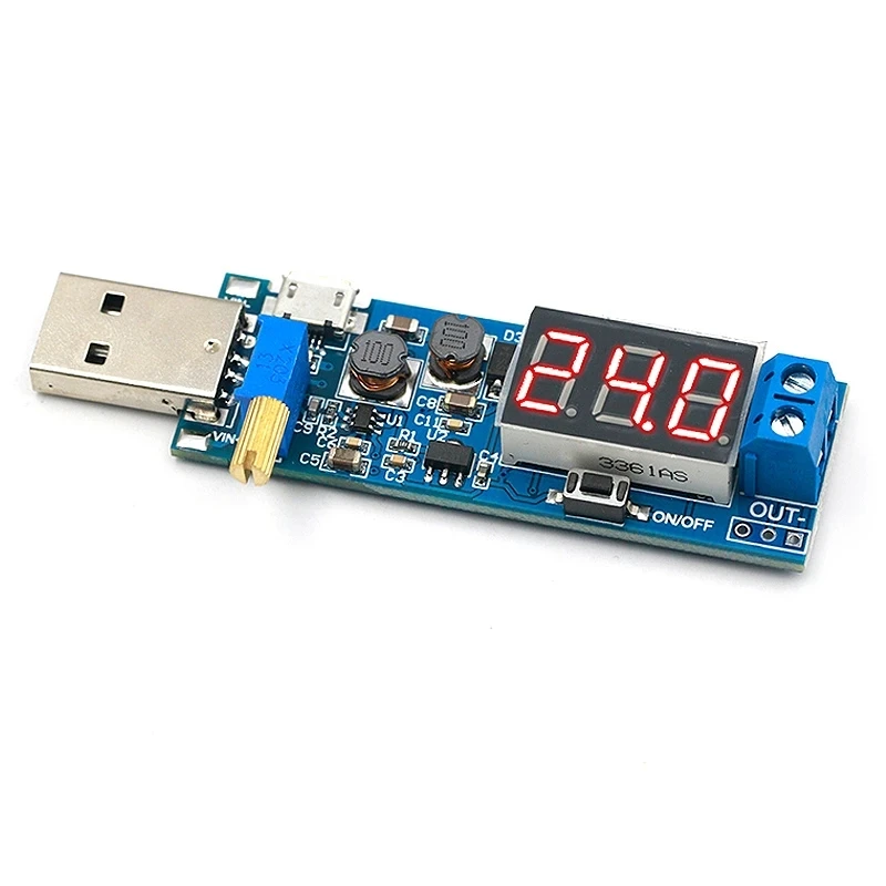 Adjustable DC-DC USB Power Supply Module