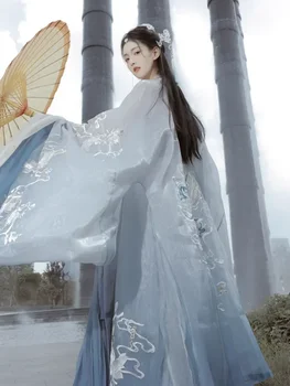 Hanfu Dress Women Chinese Traditional Embroidery Hanfu Female Halloween Carnival Fairy Cosplay Costume Party Outfit Hanfu Dress