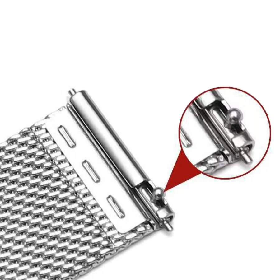 Stainless Steel 18mm Adjustable Watch Strap Bracelet