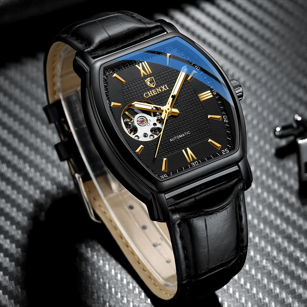 

Chenxi Brand Luxury Automatic Mechanical Watch Men Waterproof Business Clock Skeleton Tourbillon Wristwatch Relogio Masculino