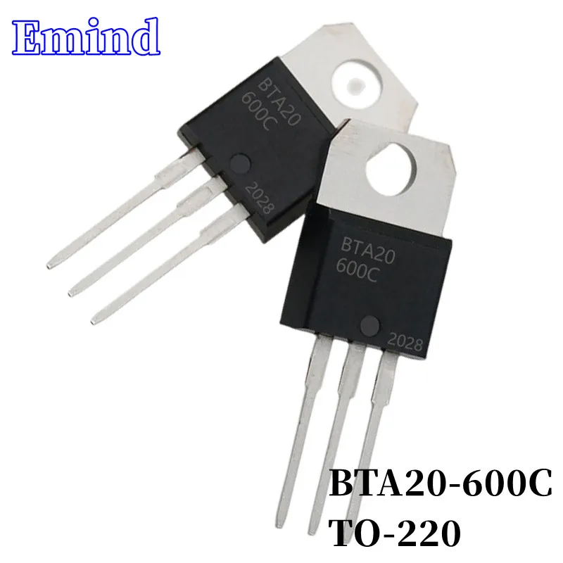 

5Pcs BTA20-600C BTA20 Thyristor TO-220 20A/600V DIP Triac Large Chip